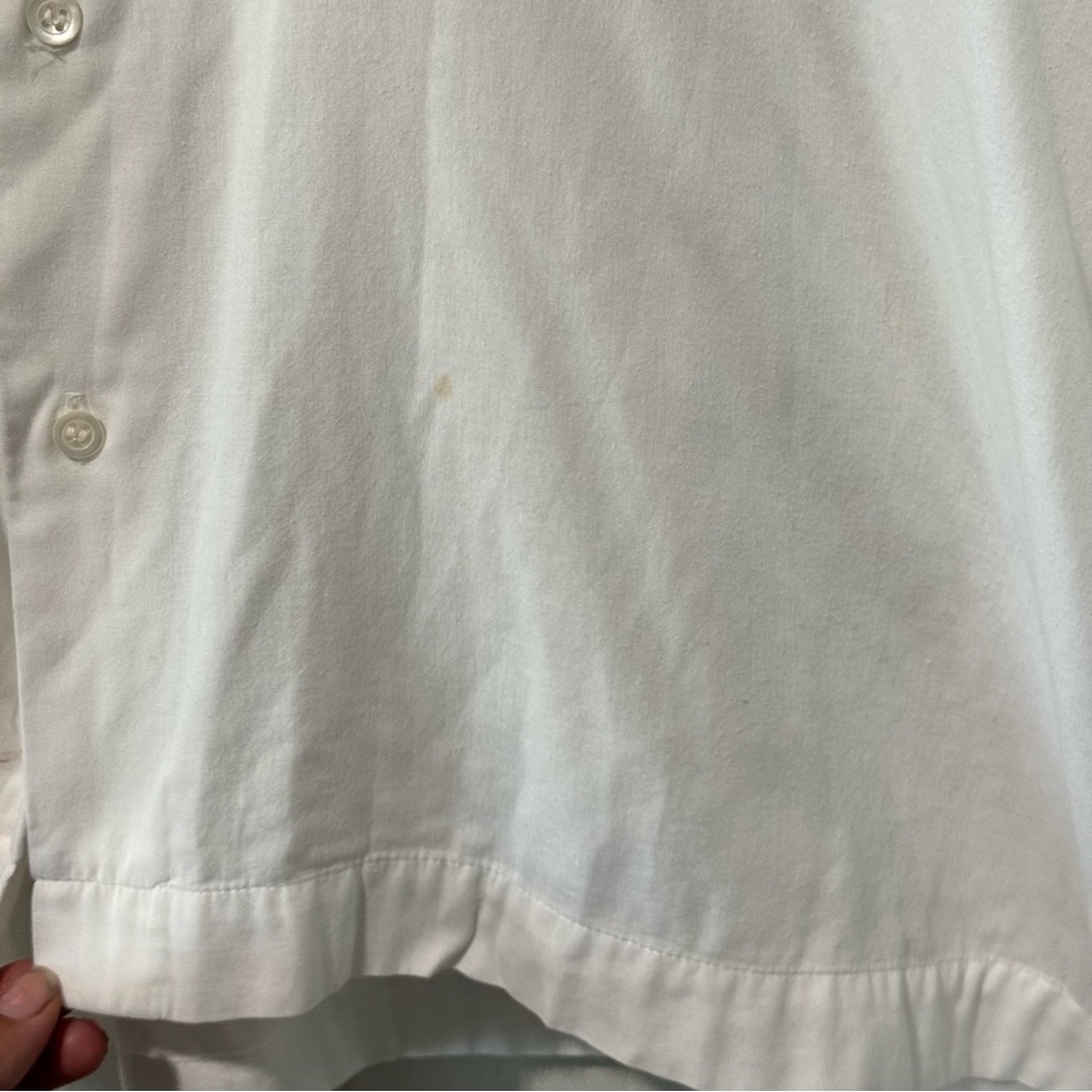 eskandar Nieman Marcus White Drop Shoulder 100% Cotton Lightweight Top - Picture 6 of 13